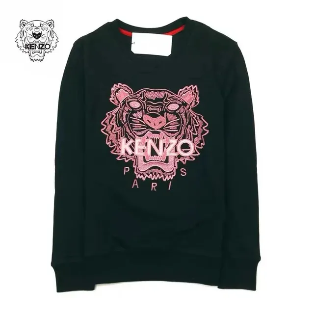 Kenzo Tiger Sweatshirt Pink Embroidered Tiger