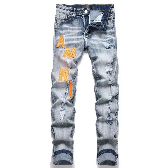 Distressed Jeans AMIRI Logo Patch