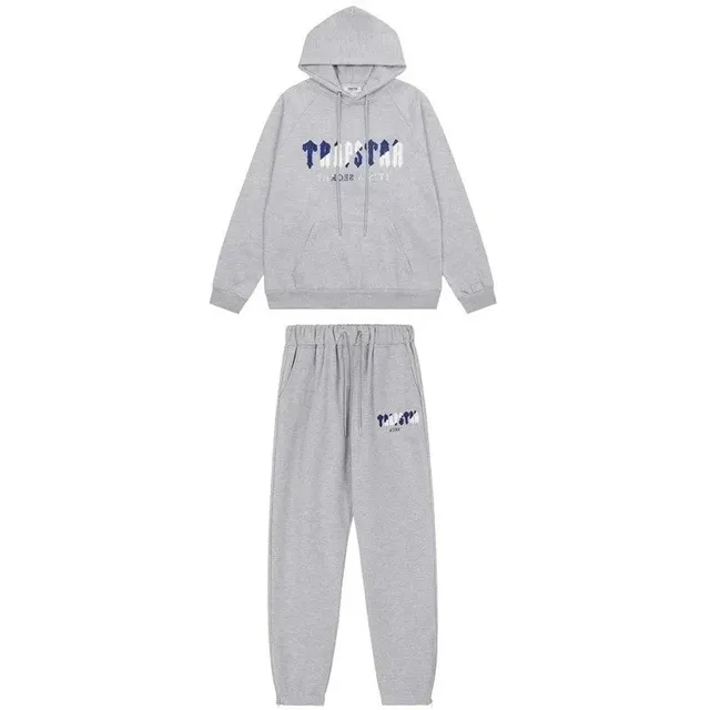 Broken Planet Hoodie and Joggers Set Heather Grey Logo Print