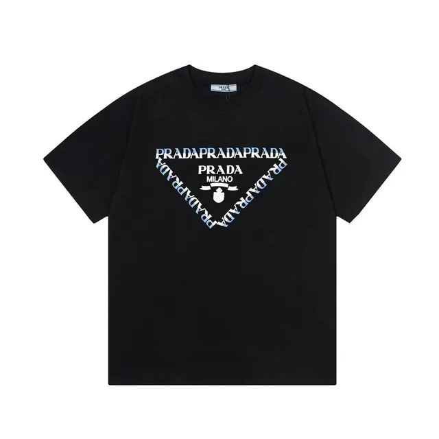 Triangle Logo Tee Prada Milano Print