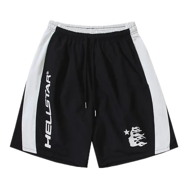 Hellstar Side Stripe Shorts Flame Logo