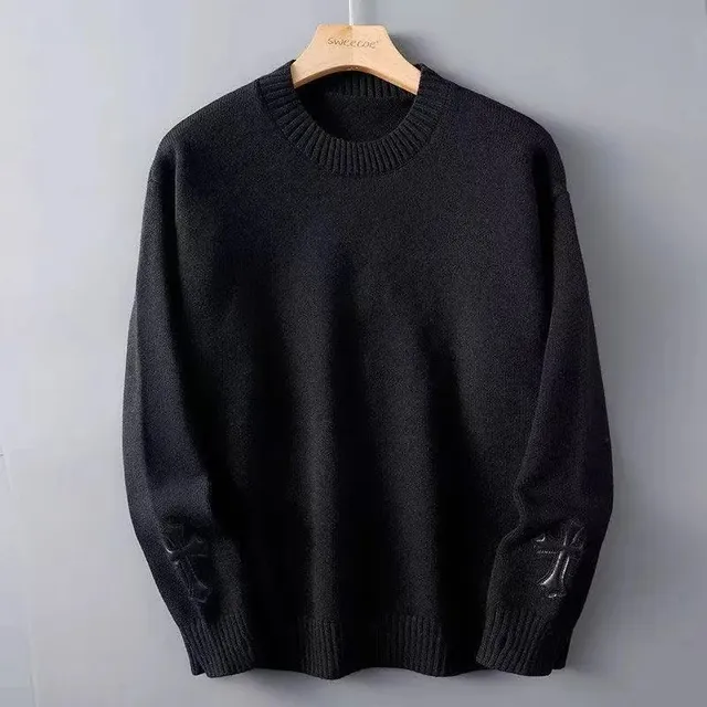Chrome Hearts Crewneck Sweater Cross Embroidery