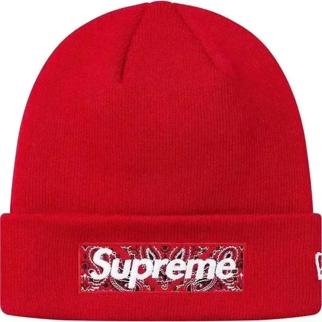 Supreme × New Era Box Logo Beanie Bandana Print