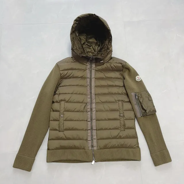 Moncler Hybrid Puffer Jacket Olive Green