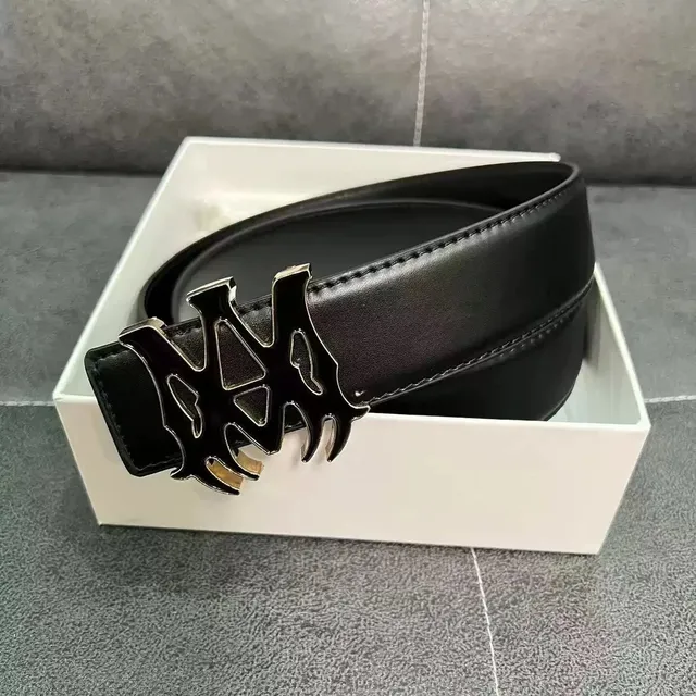 Balenciaga Logo Belt Black with Chrome Buckle