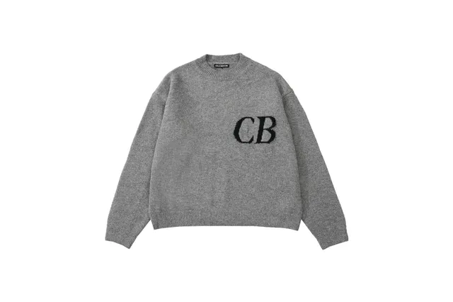 Cole Buxton CB Logo Sweater Heather Grey