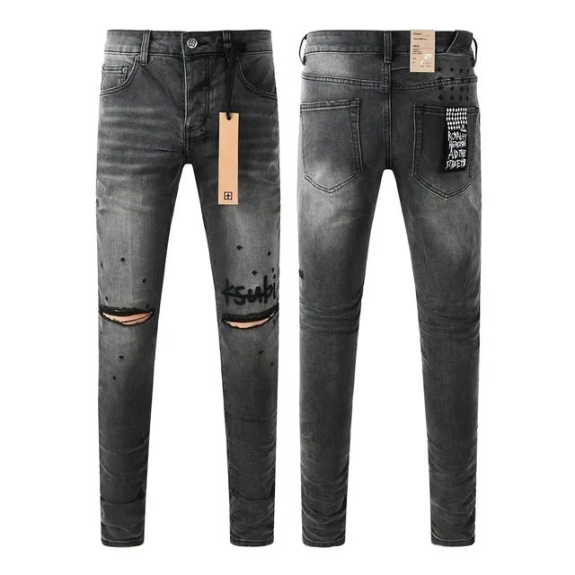 Ksubi Slim Fit Jeans Distressed Graphic