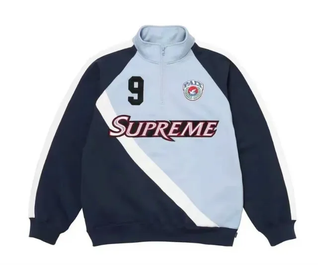 Supreme Quarter-Zip Sweatshirt Pads Logo