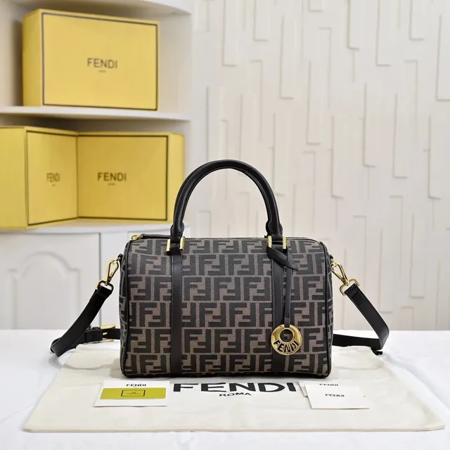 Fendi Baguette FF Logo Canvas