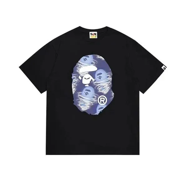 BAPE Shark Hoodie Tee Purple Camo Ape Head