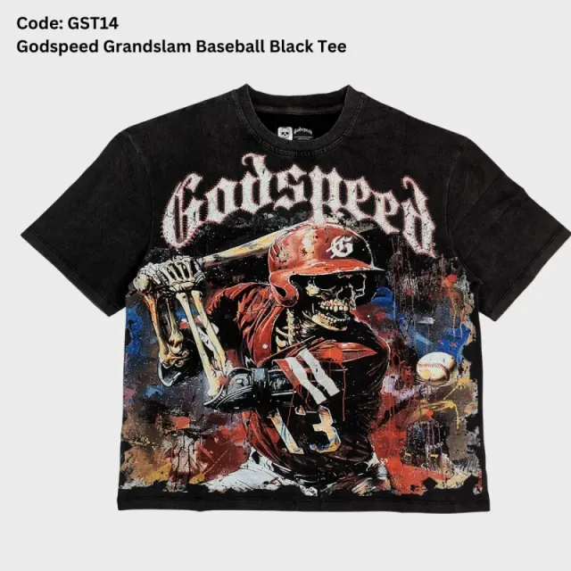 Gst14 Godspeed Grand Slam Baseball Black Tee