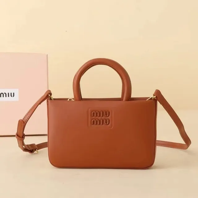 Miu Miu Mini Top-Handle Bag Embossed Logo