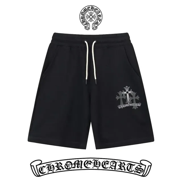 Chrome Hearts Cross Logo Shorts Embroidered Cross