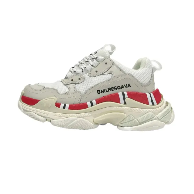 Balenciaga Triple S White Red Striped