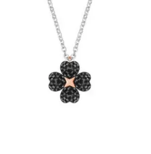 Double-sided platinum four-leaf clover