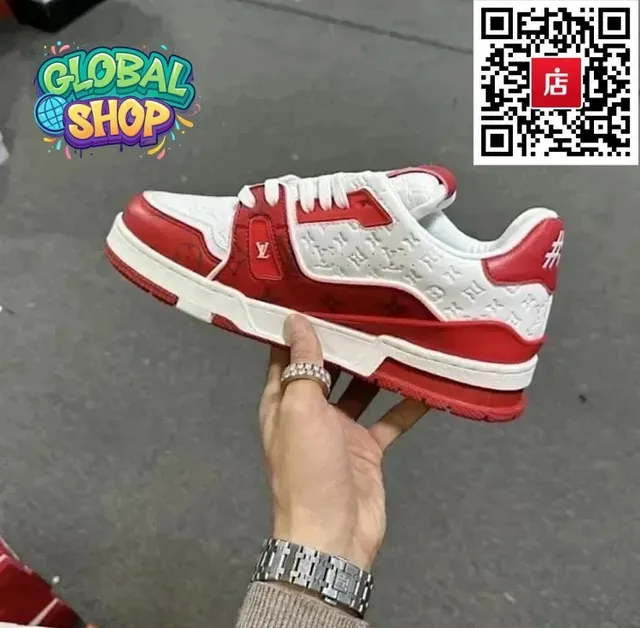 Louis Vuitton LV Trainer Monogram Red White