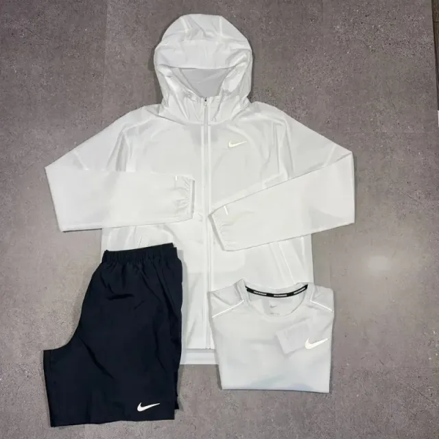 Nike Windrunner Jacket, Running Shorts, Running Top