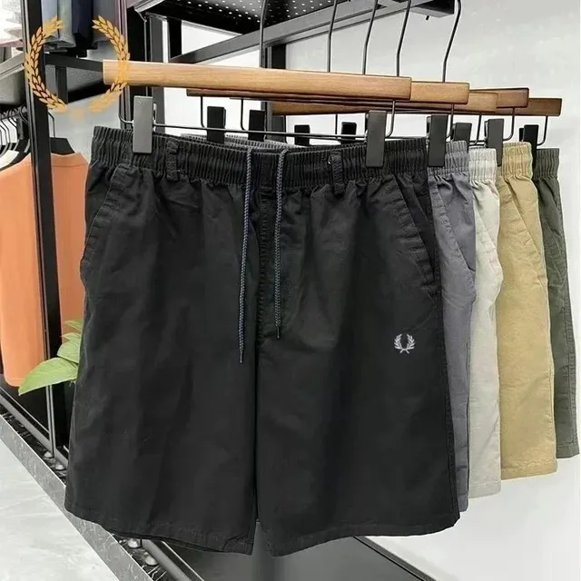 Fred Perry Elastic Waist Shorts Embroidered Logo