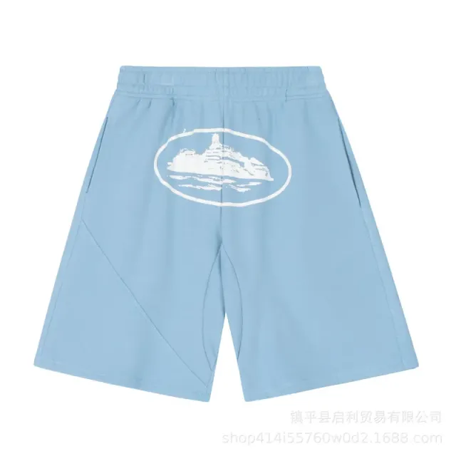 809天蓝短卫裤