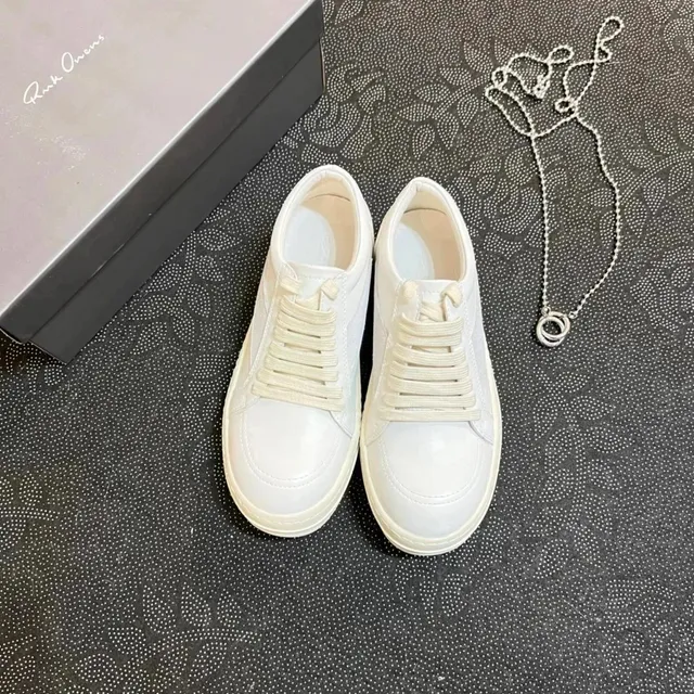 Rick Owens Low Top Sneaker Glossy Leather