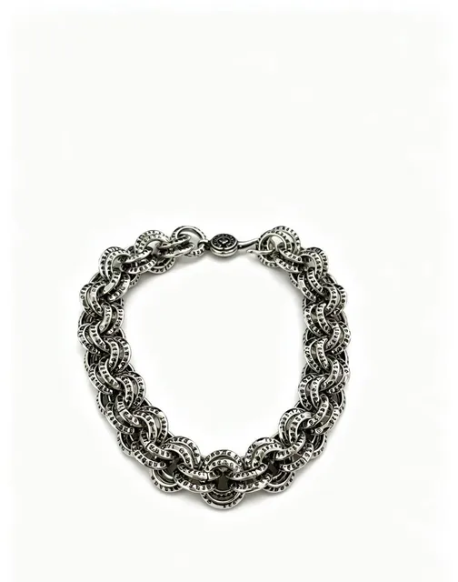 Chrome Hearts Chain Bracelet Engraved Link
