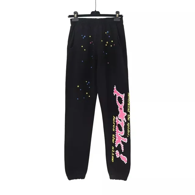 Sp5der Joggers Star Print with Pink Logo