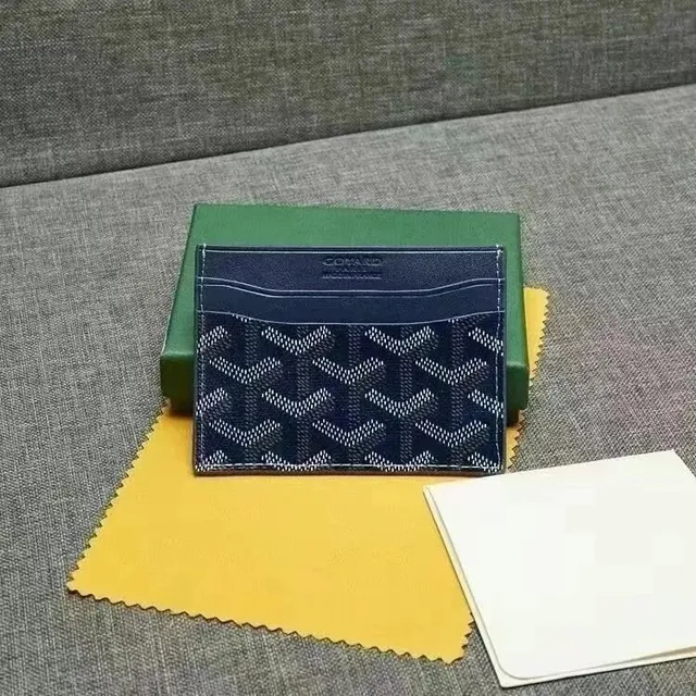 Goyard Card Holder Chevron Pattern