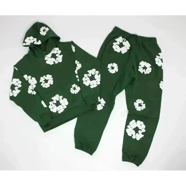 Denim Tears Hoodie and Joggers Set Floral Print