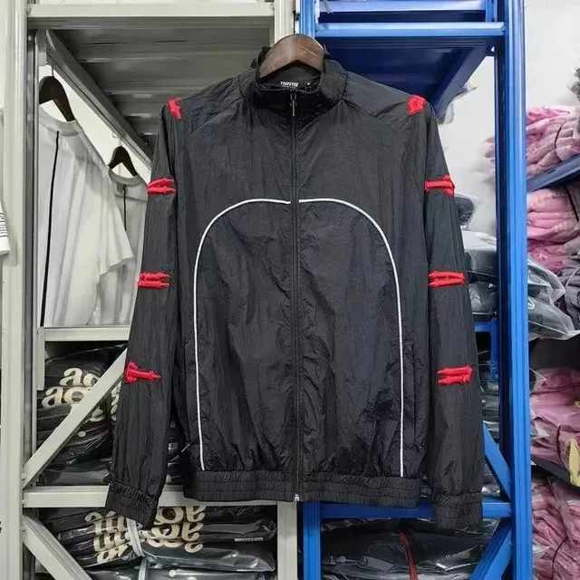Trapstar Windbreaker Jacket Red Strap Detail
