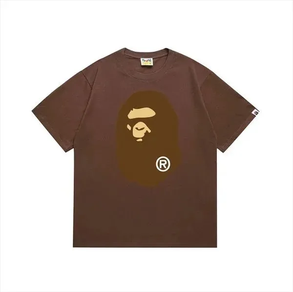 BAPE Shark Hoodie Tee Brown Ape Head
