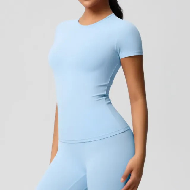 7103 short sleeve-sky blue