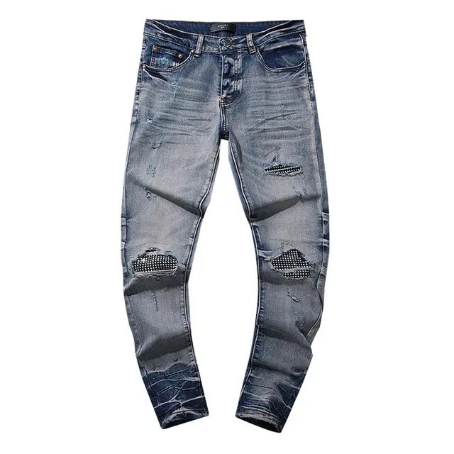 Amiri Distressed Jeans Studded Knee Rips