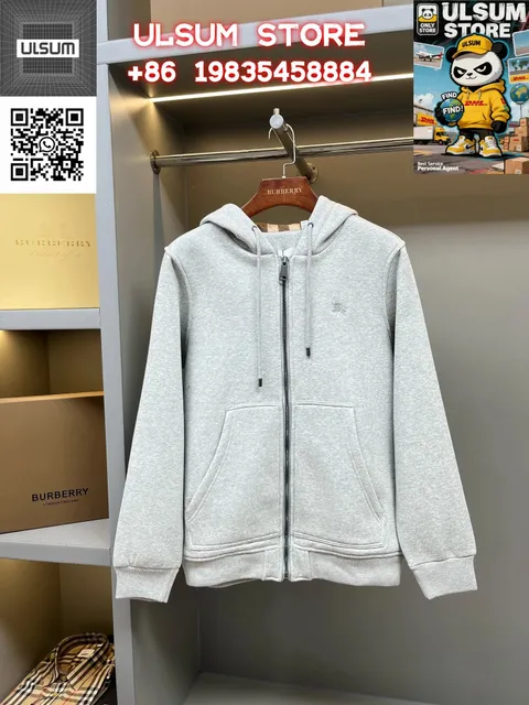 Burberry Zip-Up Hoodie Equestrian Knight Logo