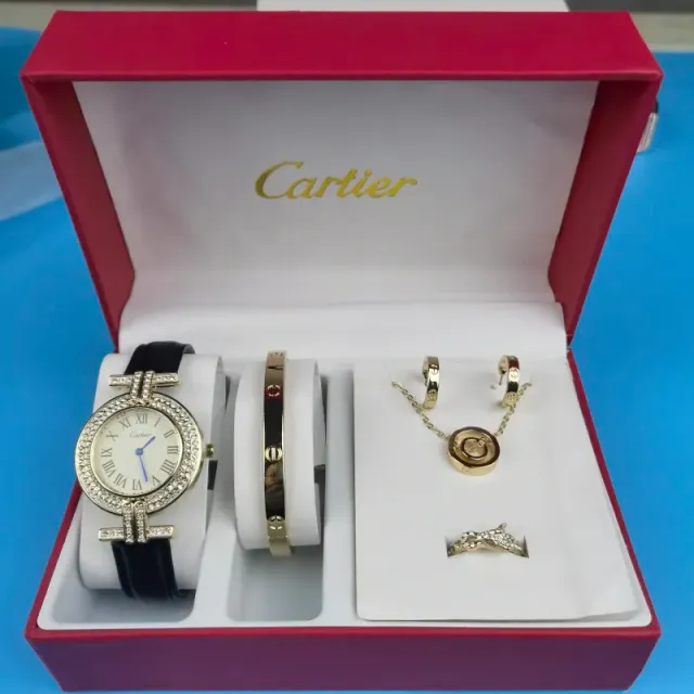 Cartier Love Set Gold with Diamonds and Black Enamel