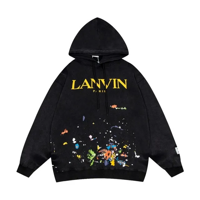 Lanvin Hooded Sweatshirt Paint Splatter