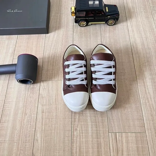 Rick Owens Sneaker Two-Tone Leather