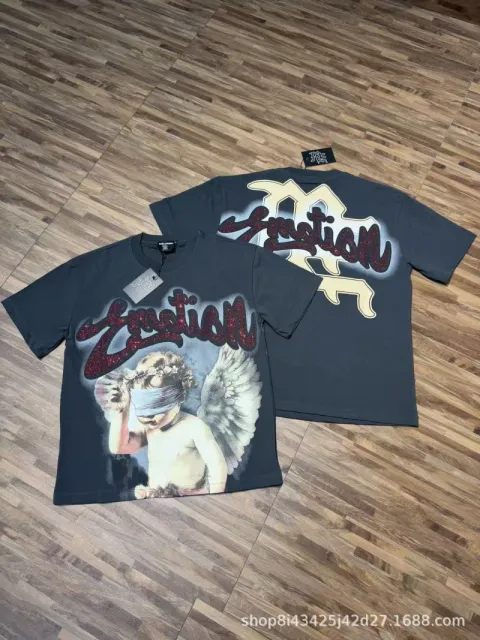 Emotion Graphic Tee Blindfolded Angel Glitter Logo