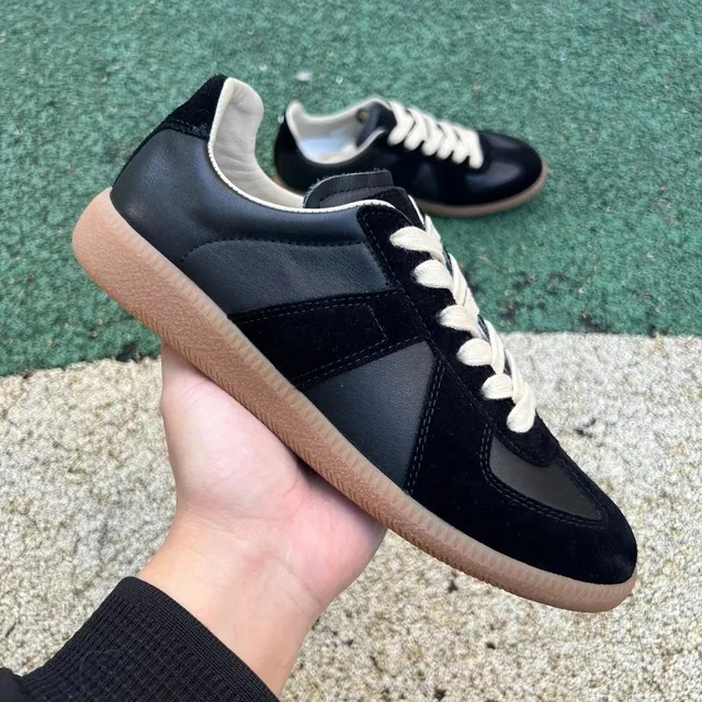 Maison Margiela Tabi Sneaker Black Suede and Leather