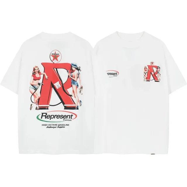 Represent Graphic Tee R Logo Pin-up Print