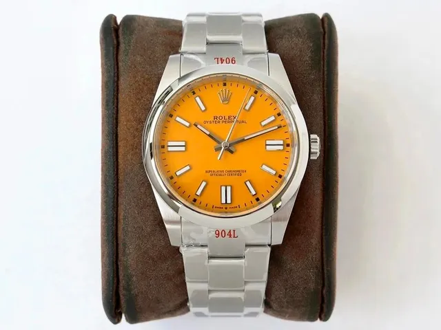 Rolex Oyster Perpetual Vibrant Orange Dial