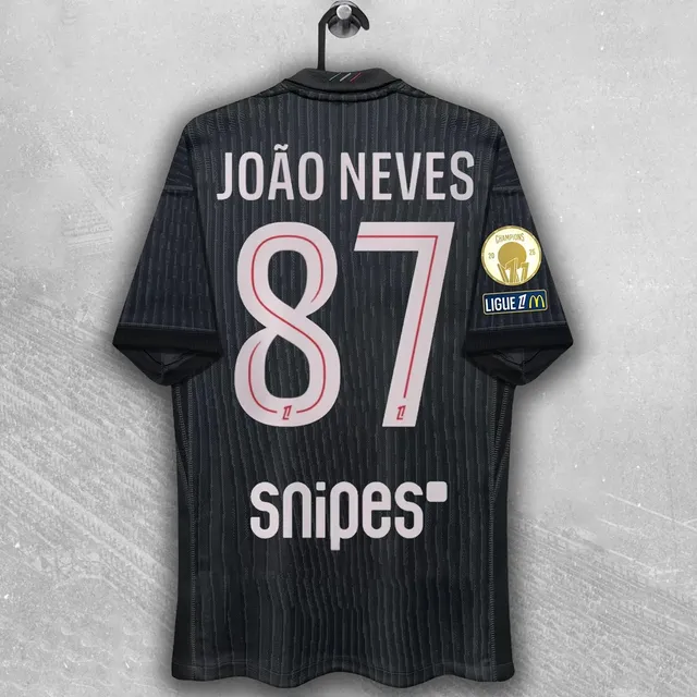 João Neves #87 Jersey Ligue 1 Champions Patch
