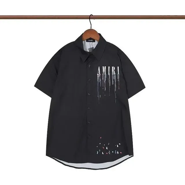 Amiri shirts Dripping Logo Print