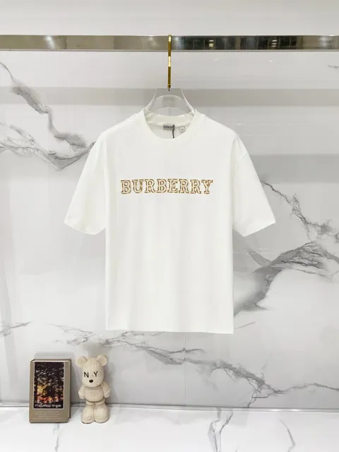 Burberry Logo T-Shirt Gold Embroidered
