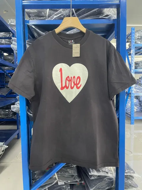 Saint Michael Graphic T-Shirt Love Heart Print