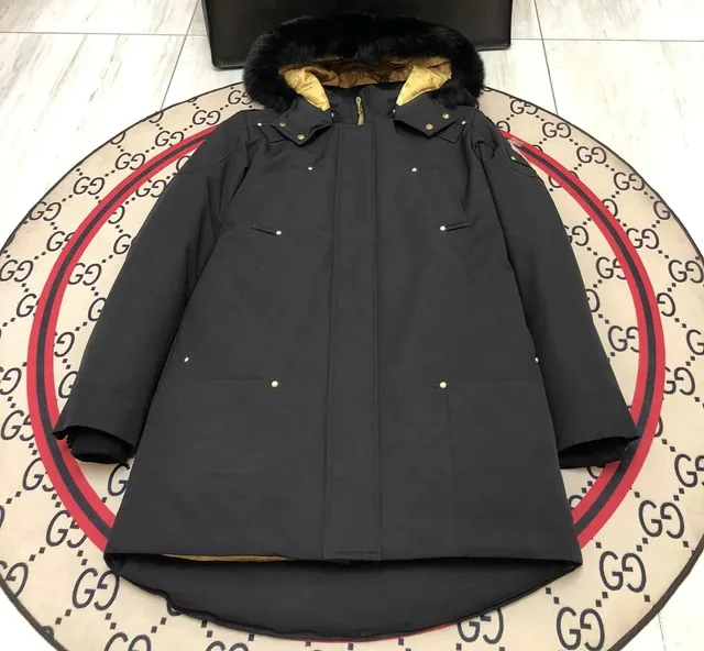 Gucci Puffer Coat Fur-Trimmed Hood