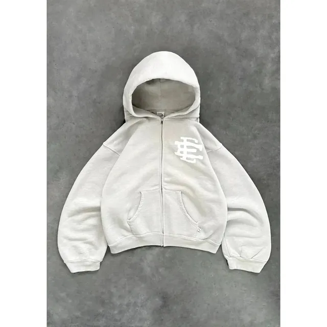 Fear of God Essentials Zip-Up Hoodie Logo Print