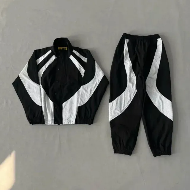 （黑白）赛车服套装(外套+裤子)