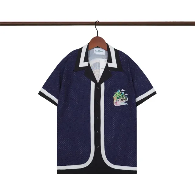 Gentle Monster Camp Collar Shirt Palm Tree Embroidery
