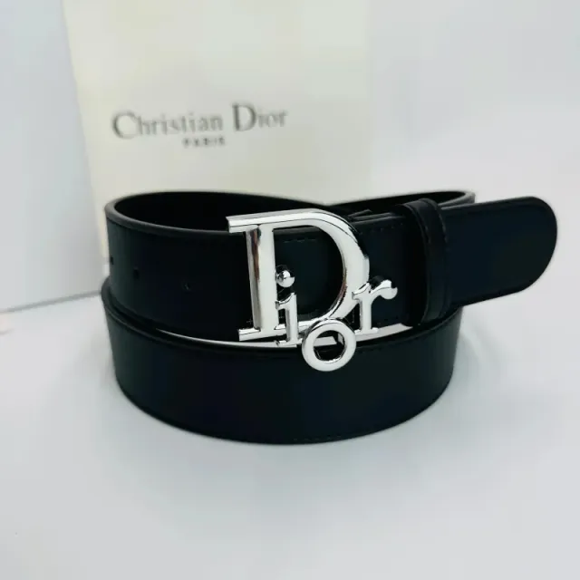 Dior CD Belt Silver Logo Buckle