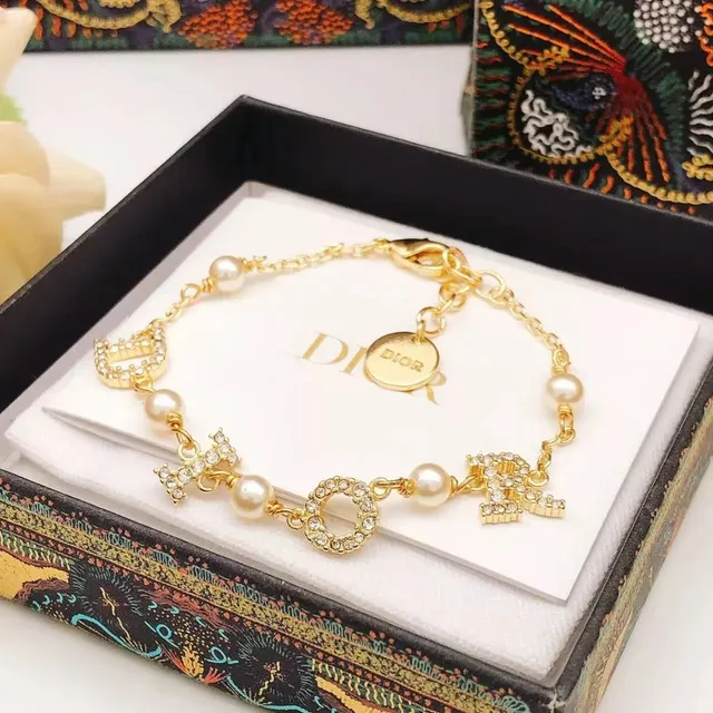 Dior Bracelet Pearl and Crystal Charm
